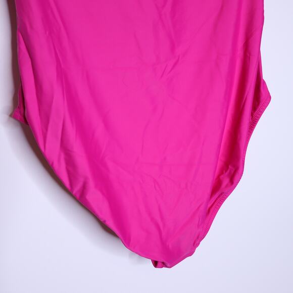 J. CREW NEW Gemma Ruched Bandeau One-Piece Swimsuit Radiant Fuchsia Women's 20 - Picture 10 of 14